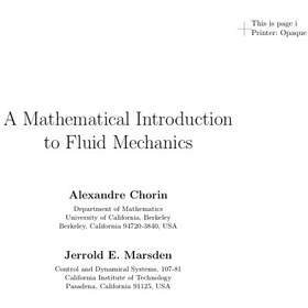 خرید و قیمت کتاب A Mathematical Introduction To Fluid Mechanics (نسخه کامل) | ترب