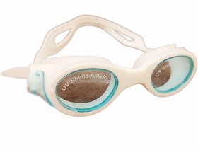 تصویر عینک شنا ساکو سفید فیروزه ای کد sa2 