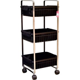 تصویر سبد سیب زمینی و پیاز بی وی کی مدل سه طبقه کد 441603 BVK potato and onion basket, three-tier model, code 441603