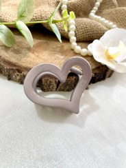 تصویر کلیپس قلبی - بنفش / سایز ۶ سانتی متر 