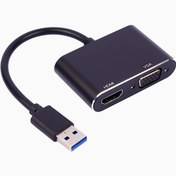 تصویر تبدیل 3.0 USB به HDMI/VGA کی نت مدل K-COUA30HV 