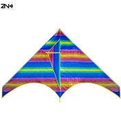 تصویر دلتا کایت طرح دار رنگین کمانی 