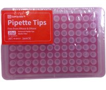 تصویر سر سمپلر ۲۰ میکرو لیتر استریل فیلتر دار با رک ۹۶ عددی 20 μL filter pipette tips (rack package, Sterile, DNase&RNase free) TP-20-C-F 96 pcs/rack 100 racks/ctn