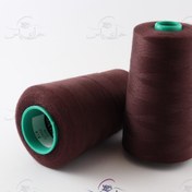 تصویر دوک نخ خیاطی قهوه ای کد 418 پلی استر Spools Thread