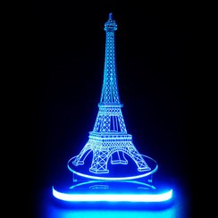 تصویر چراغ خواب طرح برج ایفل مدل 508244 ریموت دار هفت رنگ 