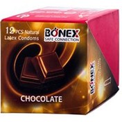 تصویر کاندوم بونکس مدل شكلاتي بسته 12 عددی Bonex Chocolate condom