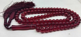 تصویر قیمت وخرید تسبیح سندلوس قرمز/تراش گرد درشت/ 101دانه 