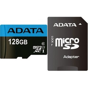 تصویر ADATA Premier microSDXC & adapter UHS-I U1 Class 10-100MB/s-128GB (گارانتی شرکت آونگ) 