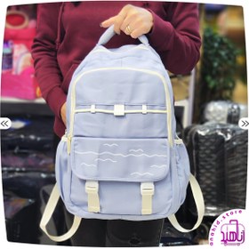 تصویر کوله پشتی فانتزی دخترانه | طرح موج Fantasy backpack for girls design