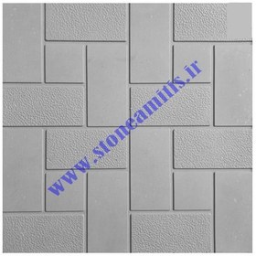 تصویر کفپوش پلیمری طرح خشتی ترکیبی 40*40 سانتیمتر کد T103 - سفید Mixed tile flooring