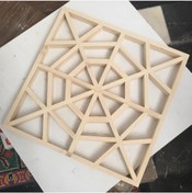 تصویر تایل گره چینی ۳۰در۳۰ Wooden porcelain knot frame