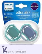 تصویر پستانک دو عددی اونت الترا ایر 18-6 ماه کد scf085/38 