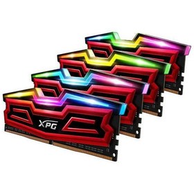 تصویر رم کامپیوتر DDR4 چهار کاناله 3200 مگاهرتز CL16 ای دیتا مدل XPG SPECTRIX D40 ظرفیت (4×16)64 گیگابایت 