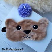 تصویر چشم بند طرح خرس قهوه ای Blindfold brown bear