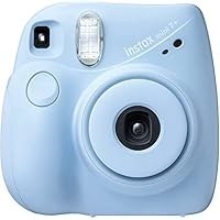 تصویر مینی دوربین Fujifilm Instax Mini 7 رنگ آبی روشن ، تجدید شده Fujifilm Instax Mini 7+ Camera, Easy to Operate, Portable, Handy Selfie Mirror, Polaroid Camera, Perfect for Beginners and Experts, Sleek and Stylish Design - Light Blue (Renewed)