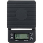 تصویر ترازوی آشپزخانه مدل باریستا دقت بالا رنگ مشکی تایمردار 