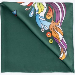 تصویر دستمال جیب ساتن گل دار 