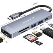 تصویر هاب داک استیشن ۶ پورت ماکار مدل MK-DOCK-4K HDMI 