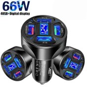 تصویر شارژر فندکی فست شارژ 66W + ارسال رایگان 