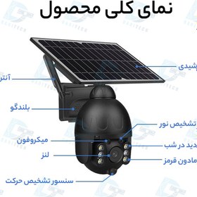 تصویر دوربین مینی اسپید دام سیمکارتی خورشیدی مدل UBOX 