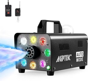 تصویر دستگاه مه پاش AGPtEK با کنترل از راه دور بی سیم و چراغ رنگارنگ LED 500w 