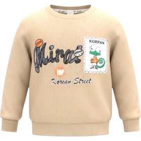 تصویر ست سویشرت آستین بلند و شلوار راحتی پسرانه مدل مارمولک PJ1389 