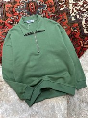 تصویر هودی نیم زیپ بیسیک شکلاتی سایز ۴۴ 