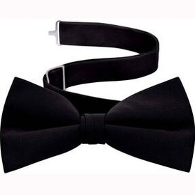 تصویر پاپیون مشکی ساتن 