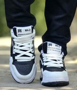 تصویر کتانی مردانه امیری مدل MA2 رنگ سفید مشکی با جنس فابیلاک 