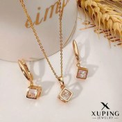 تصویر نیم ست زنانه ژوپینگ طرح طلا نگین دار 