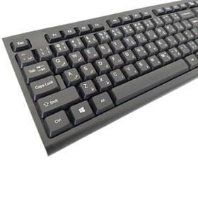 تصویر کیبورد پی نت مدل KB-600 با حروف فارسی P-net Keyboard KB-600 Persian Alphabet