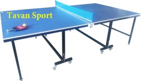 تصویر میز پینگ پنگ ۸ چرخ MDF ضدخش 