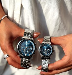 تصویر ست ساعت مچی سیتیزن طرح ۳ موتور سرمه‌ای 