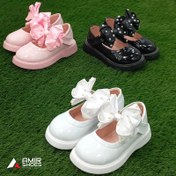 تصویر کفش پاپیونی دخترانه مدل یلدا با زیره و رویه بسیار با کیفیت 