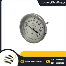 تصویر گیج دما ویکا ( WIKA ) آلمان افقی صفحه 10 سانتی متر 