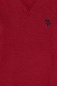 تصویر پلیور دخترانه آلبالویی یو اس پولو 