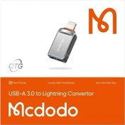 تصویر تبدیل اتصال فلش و USB A به آیفون و لایتنیگ MCdodo 