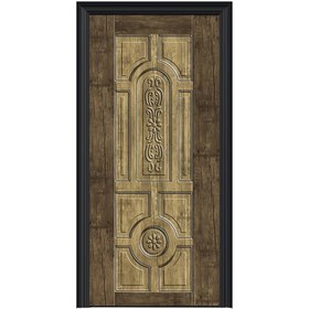 تصویر درب اتاقی اچ پی ال ملامینه طرح کسری گلدار - دو رو روکش HPL HPL anti-scratch melamine room door with floral design