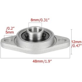 تصویر یاتاقان KFL08 قطر 8 میلیمتر ساخت چین KFL08 flange bearing with pillow block 8mm