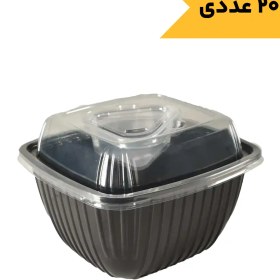 تصویر ظرف یکبار مصرف پلی پروپیلن همراه در شفاف و سس کاپ مثلثی M600 مهرپارسا (کارتن ۲۰۰ عددی) 