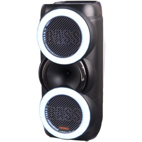 تصویر اسپیکر چمدانی بلوتوثی رم و فلش خور Kimiso QS-4223 + میکروفون و ریموت کنترل Kimiso QS-4223 Wireless Speaker With Microphone & Remote Control