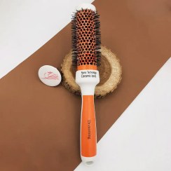 تصویر برس گرد سرامیکی دکتر مورنینگ Dr morning سفید نارنجی سایز 33 