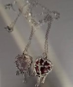 تصویر گردنبند قلب آب شده زنجیری 