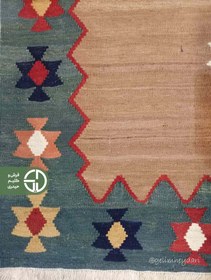 تصویر گلیم دستباف 1متری مدل قشقایی کد 1374 Qashqai kilim