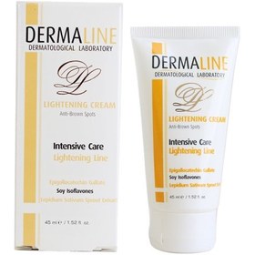 تصویر كرم روشن كننده مخصوص پوست های لك دار 45 میلی لیتر درمالاین Dermaline Lightening And Anti Brown Spots Cream