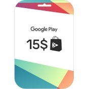 تصویر گیفت کارت ۱۵ دلاری گوگل پلی (آمریکا) Google play ۱۵$ Gift card (US)