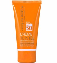 تصویر ضد آفتاب رنگی پوست چرب (مشکل تعریف کد رنگ) ژاک آندرل پاریس Jacques andhrel paris Sunscreen CREAM TINTED SPF 50 For oily Skin