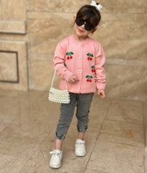 تصویر ژاکت دخترانه گیلاس مدل ۲۳۲ رنگ صورتی 