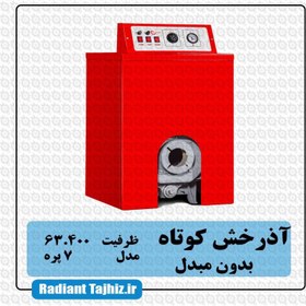 تصویر پکیج زمینی شوفاژکار مدل آذرخش کوتاه 7 پره بدون مبدل AS300-7