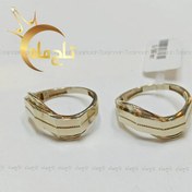 تصویر حلقه ازدواج ست زنانه و مردانه طلا تاج ماه 